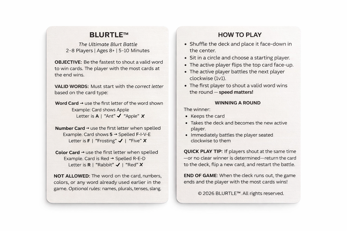 BLURTLE™ Game - FREE Shipping